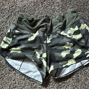 lululemon athletica Green and Black Athletic Shorts